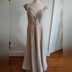 Metalic Champagne Dress / Quinceañera Dress / Prom Dress / Ball Gown